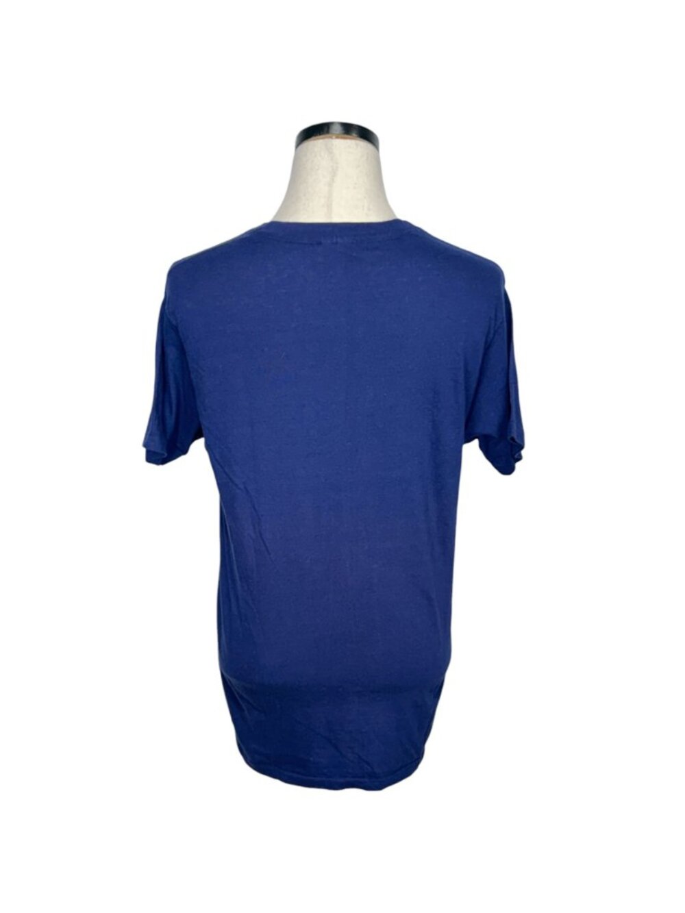 Vintage 70s Hanes Blue Graphic Tee Shirt Racquetball Print Single Stitched L - Picture 3 of 7